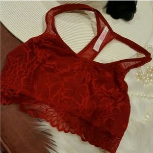 XS NWT VS PINK GORGEOUS LACE CAMI/BRALETTE PULLOVE